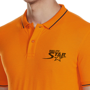 Pakistan Factory Made <b>Polo</b> Shirt for Man <b>Orange</b> Color Cotton Material Summer Short Sleeves Embroidered <b>Polo's</b> With Custom Label - Product Image 3