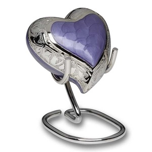 Urne funéraire en forme de cœur, style américain, métallique, élégante, de haute qualité, la plus vendue, pour petits souvenirs et cérémonies funéraires - Product Image 5