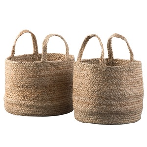 ตะกร้าปอกระเจาและเชือกคอตตอนหลากสีแบบมีด้ามจับ,จากบังกลาเทศ - Product Image 1