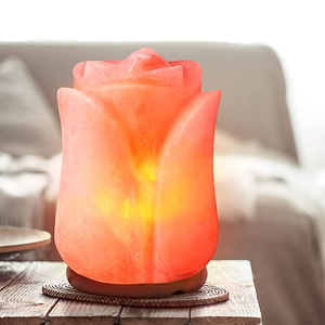 Lampes de sel rouge artisanales écologiques en forme de fleur, de qualité himalayenne, biologiques et naturelles, fabriquées au Pakistan, prix compétitif, fabricant - Product Image 3