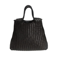 Bolsos de cuero entrelazado de lujo para mujer, bolso de mano de cuero trenzado hecho a mano