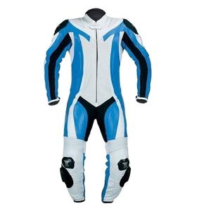 Traje de moto de piel de vaca unisex personalizado chaqueta de carreras a prueba de viento de alta calidad con armaduras ropa deportiva OEM - Product Image 1