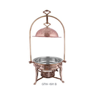 Chauffe-plat moderne/plat de service alimentaire/chauffe-plat en cuivre, plats chauds de luxe pour mariage et fête