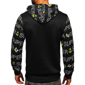 เสื้อมีฮู้ดสำหรับผู้ชายแบบสั่งทำแนวสตรีทแวร์ผ้าฝ้ายออร์แกนิกโอเวอร์ไซส์ซิลิโคนสำหรับฤดูหนาวพิมพ์ลายบน2022 - Product Image 2