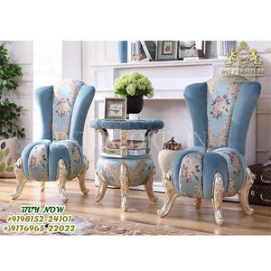 Stylish and Modern <b>Upholstered</b> <b>Chairs</b> Set Tufted Living Room <b>Chairs</b> Set with Stools Accent <b>Chair</b> with Ottoman Set for Home - Product Image 1