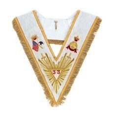 Haute Qualité Maçonnique Regalia Collier Conception Personnalisée Tissu Brodé 3D Colliers avec Logo Badges En Gros - Product Image 5