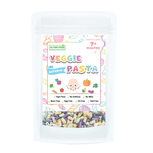 KLYNN FOOD Pâtes aux légumes 120g Alimentation naturelle pour bébés 7+ mois Forme tube - Product Image 1