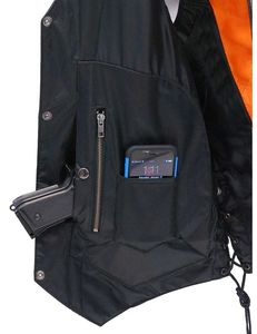 Gilet de motard en cuir pour hommes poches de transport dissimulées porte-pistolet équipement d'équitation de moto de qualité supérieure pour le confort et le style - Product Image 5