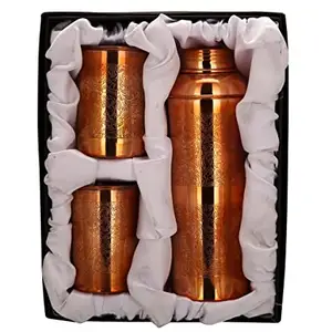 Hammed设计商务促销礼品铜瓶带玻璃套装直接制造