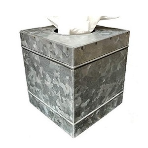 Classic Design Galvanized <b>Tissue</b> <b>Box</b> Superior Quality Customized Size Table Top Napkin Storage <b>Box</b> By Home Arts - Product Image 1
