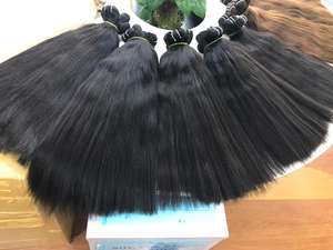 Luvin kinki — extensions de cheveux humains Remy péruviens de haute qualité, lisses, Double trame fait Machine, prix en gros - Product Image 4