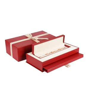 Logo personalizzato Rosso in pelle Speciale plastica del Regalo Dei Monili Box Set per la Proposta - Product Image 5