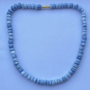 8mm 10mm naturel bleu opale pierre lisse Rondelle perles pierres précieuses collier Bracelet bijoux de fournisseur en vrac meilleur prix d'usine - Product Image 3