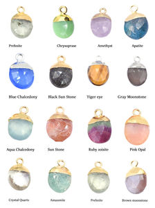 มูนสโตนสีพีช ขนาด 12 ถึง 14 มม. พร้อมห่วงรูปไข่ ชุบทอง สำหรับทำเครื่องประดับ - Product Image 6