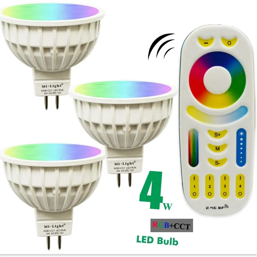 MR16 4W LED 전구 램프 Dimmable RGB + CCT 스포트라이트