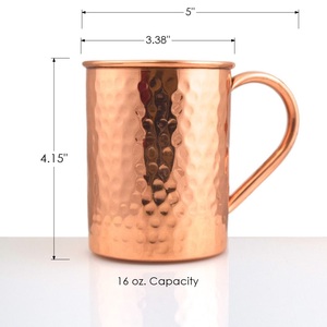100% pur cuivre fait à la main Moscou Mule tasse personnalisé imprimé boîtes d'emballage martelé cuivre tasse pour le Camping - Product Image 3