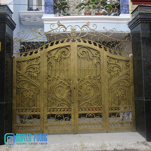 Créateur de porte extérieure en fer forgé, fabrication célèbre, OEM, sur mesure, pour église, livraison gratuite - Product Image 5