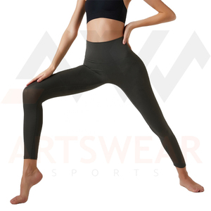 Ropa de correr de cintura alta para mujer, licra, poliéster, gimnasio, Fitness, nuevo estilo, Color sólido, mallas de la mejor calidad, 2022 - Product Image 6