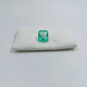 Hình Bát Giác Cắt Tự Nhiên Colombia Lỏng Emerald 4.16 CT Chất Lượng Tốt Emerald Cho Chiếc Nhẫn Mặt Dây Chuyền Đồ Trang Sức Bijoux