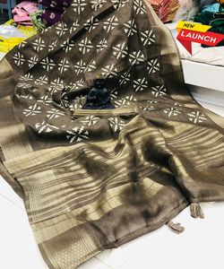 Banarasi soie Jacquard Saree avec chemisier femmes porter dames fête Festival tenue quotidienne doux coton soie Sari en gros bas prix ethnique - Product Image 4