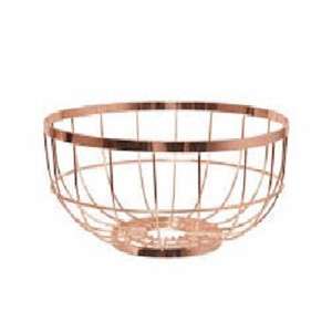 Cesta de frutas de METAL galvanizado, cesta de frutas de METAL negro, redondo, elegante - Product Image 4