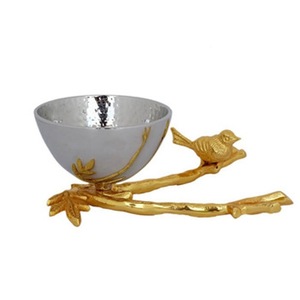 Rama de metal decorativa de último diseño, cuenco de vidrio con acabado antiguo oxidado y robusto, para Navidad y Pascuas - Product Image 4