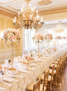 Venta al por mayor de candelabros de cristal de 5 brazos para la decoración de mesa Centros de mesa de boda Centros de Mesa de la mejor calidad - Product Image 6