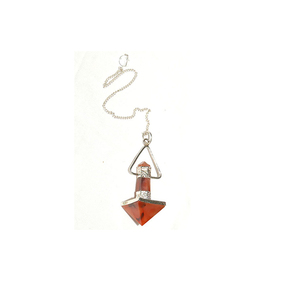 Pendule à cornaline avec chaîne en argent, vente en gros, - Product Image 1