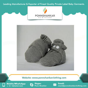 High Quality 100% Pure Organic Cotton Baby Booties Manufacturer Supplier and Exporter in India - Product Image 5