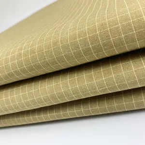 Aramid Fabric 75/23/2 Meta-aramid/Para-aramid/Antistatic blended Woven Fabric Flame Retardant FR Fabric 200GSM Ripstop for PPE