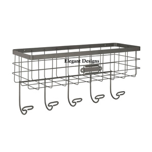 High Selling Exclusive Variety Black Powder Coating of Wall Mounted <b>Basket</b> Handmade <b>Basket</b> Inexpensive Wall <b>Hanging</b> <b>Basket</b> - Product Image 3