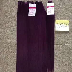 Big Discount From 1KG! Raw Vietnamese Hair Extensions Purple Color Bone Straight Weft Hair No.1 Quality