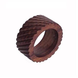 <b>WALNUT</b> WOODEN NAPKIN TISSUE RING FOR RESTAURANT <b>TABLE</b> DECORATIVE NAPKIN RING - Product Image 4