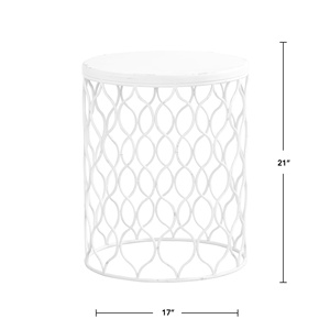 Minimalist Metal White <b>Side</b> <b>Table</b> for Living Room Simple Modern Coffee <b>Table</b> Bedroom Office Restaurant Hotels Bulk Quantity 2023 - Product Image 5