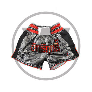 Pantalones cortos de Muay Thai de la mejor calidad, ropa cómoda para artes marciales de boxeo con logotipo frontal - Product Image 4