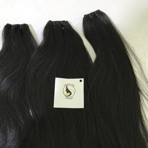 ผมตรงผ้าผู้หญิง100% มนุษย์ผมทอผ้าไม่มีผสมสีธรรมชาติสำหรับสีดำ Virgin Remy เวียดนาม18-20นิ้วต่อผม - Product Image 5