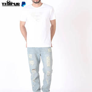 เสื้อยืดแขนสั้นสำหรับผู้ชายเสื้อพิมพ์โลโก้แบบลำลองเสื้อเจอร์ซีย์พิมพ์ลายขนาดใหญ่พิเศษสไตล์ปากีสถาน - Product Image 1