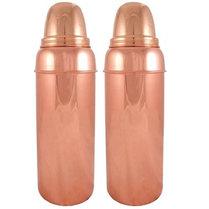 Bouteille d'eau en cuivre au Design Rare 1 pièce, Simple et élégant, fournitures de boissons, étanche - Product Image 1