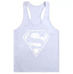 Logo personnalisé hommes sans manches vêtements de sport gilets coton mélangé Fitness Stringer débardeurs tricoté tissage grande taille - Product Image 5
