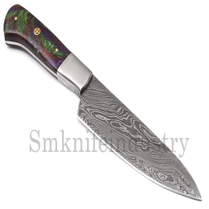 Hand Forged Damascus Steel <b>Kitchen</b> Chef <b>Knife</b> With Leather Sheath Cover (Smk1570) - Product Image 2