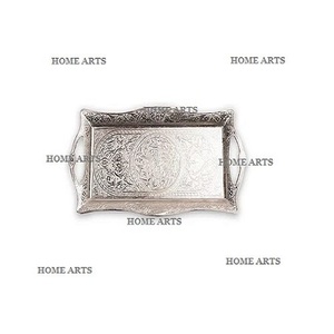 Bandeja de comida martillada de acero inoxidable Tamaño y forma personalizados Chocolates Dátiles Bandeja para servir al precio más bajo - Product Image 6