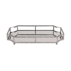 Customized Shape Eco-Friendly Modern Luxury <b>Mirror</b> Serving <b>Tray</b> Set Three Handmade Fancy Serving Platter Customized Size - Product Image 6