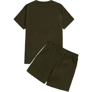 ผู้ชายStreetwearชุดสั้นเสื้อยืดกางเกงขาสั้นคุณภาพสูง 2 ชิ้นที่กําหนดเองผู้หญิงผู้ชายUnisexชุดเหงื่อOEMฤดูร้อนเสื้อผ้า - Product Image 5