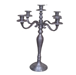 Portavelas de Metal de aluminio para decoración del hogar, soporte de mesa, antiguo, francés, siete brazos - Product Image 2