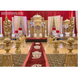 Magnifique scène de mariage de style temple, tendance, décoration de scène de mariage tamoul, scène de mariage traditionnelle tamoul, grande scène de mariage en Malaisie - Product Image 1