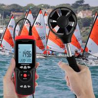 Anemómetro Digital con Registrador de Datos, Medidor de Velocidad del Viento, Probador de Velocidad del Aire, Medidor de Temperatura y Humedad