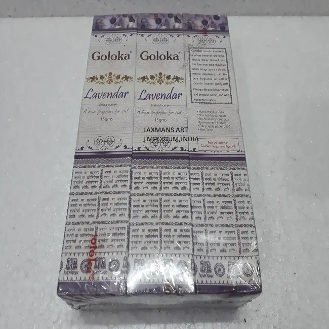 Goloka bastoncini di incenso alla lavanda goloka nag champa incenso di marca dall'india