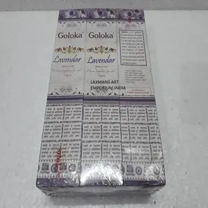 Goloka-varillas de incienso de lavanda goloka nag champa, incienso de la india