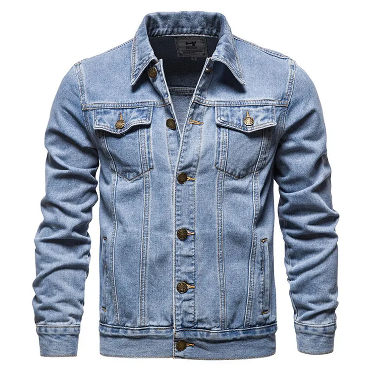 Mens Slim Style Denim Jean Coat Custom Men Jacket For Wholesale Denim Jacket