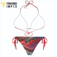Maillot de bain bikini micro sexy noir personnalisé ensemble grande taille maillots de bain en nylon mini string et string 2 pièces Bsci vêtements de sport en gros